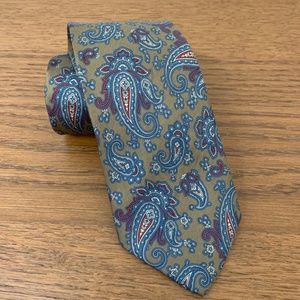 PACO RABANNE 100% Silk TIE Paisley Made in Italy Mens Classic Beautiful Colors